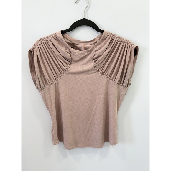 FP Movement by Free People Tops - FP Movement Mauve Ruched Active Top Short Sleeve Athletic Tee Medium Boho